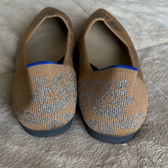 Rothy's Tan and Silver The Point II Flats - Picture 5 of 6